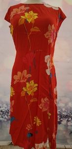 Floral Side Slit Dress